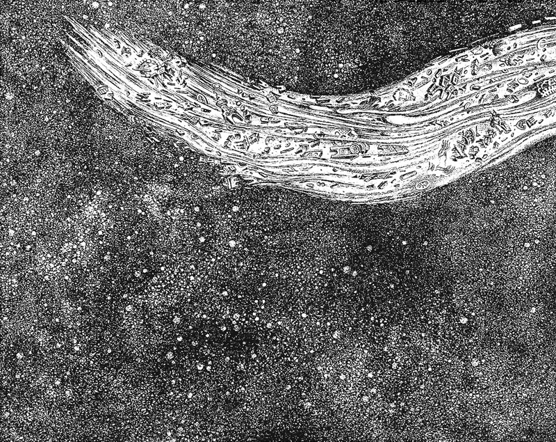 კომეტა.   მარცხენა ნაწილი.