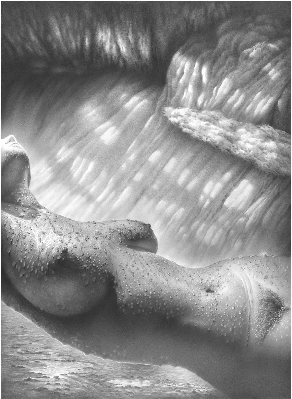 წვიმის შემდეგ.  სერიიდან "ქალი სივრცეში".  ფანქარი.  53,7х39.  13.10 - 12.12. 2008.