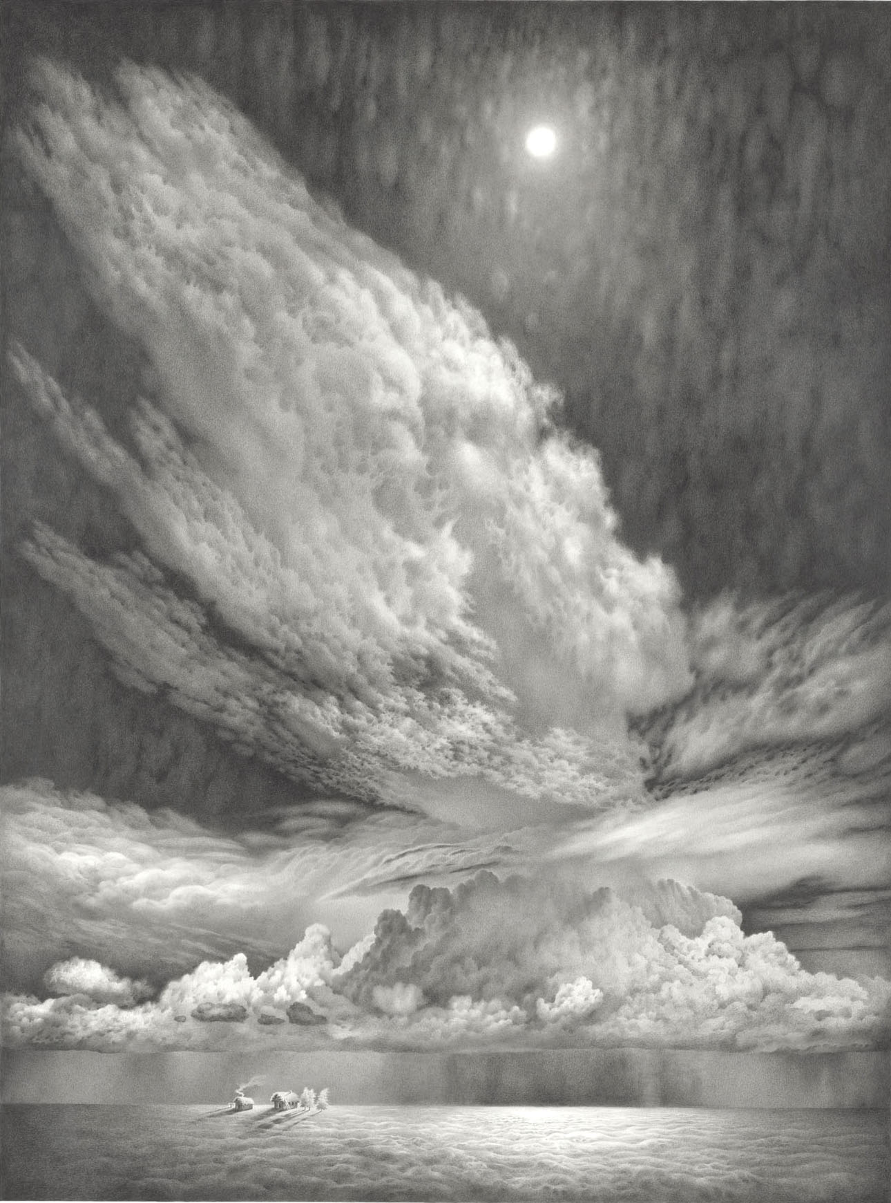 მთვარის სონატა. ვარიანტი 10. ფანქარი. 73,2х54,5.  2.04. 2009-1.04. 2010.