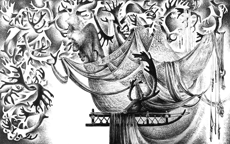 პოლარული ნატურმორტი.  ავტოკალამი.  1977