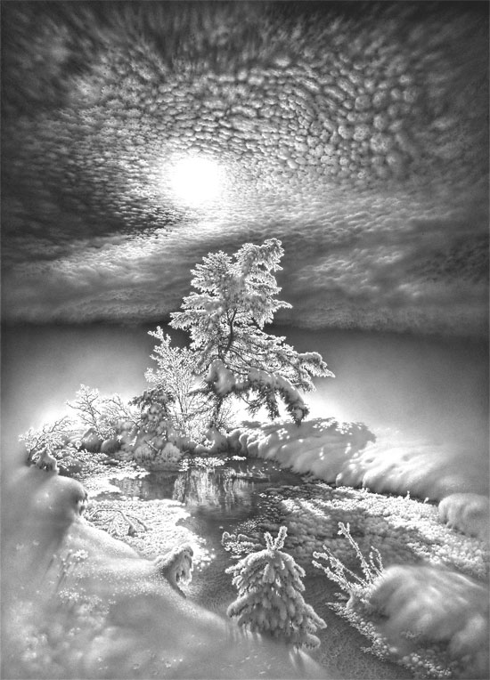 მთვარის სონატა. ვარიანტი  7. ფანქარი